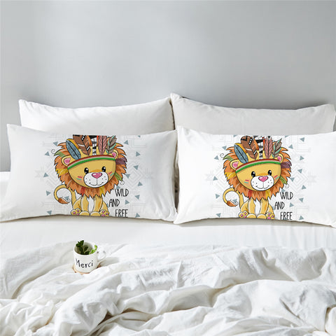 Image of Cute Tribal Lion Pillowcase