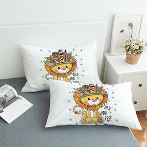 Cute Tribal Lion Pillowcase