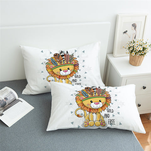 Image of Cute Tribal Lion Pillowcase