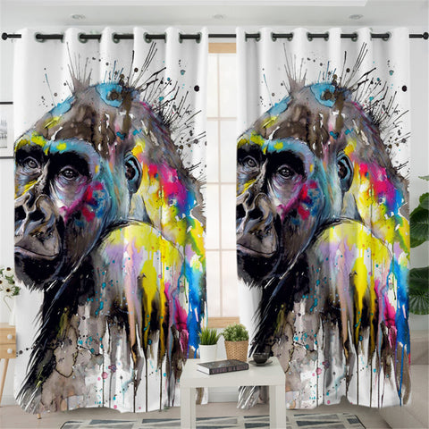 Image of Pixie Gorilla 2 Panel Curtains