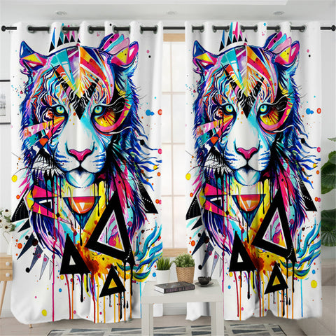 Image of Pixie Tiger 2 Panel Curtains