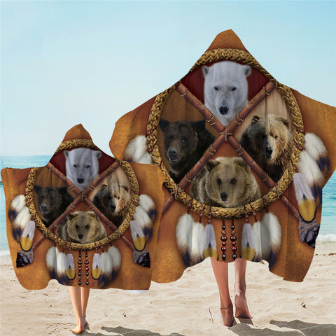 Image of Tribal Ursas Hooded Towel