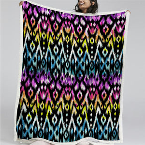 Tie Dye Pattern Sherpa Fleece Blanket - Beddingify