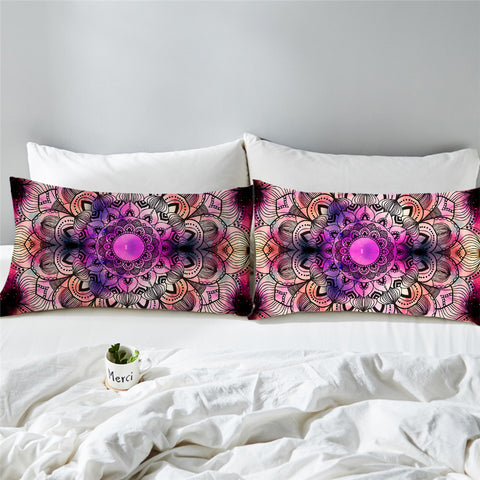 Image of Mandala Wheel Purplish Pillowcase