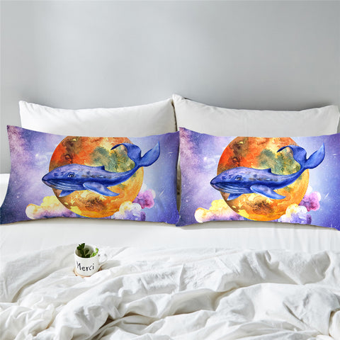 Image of Blue Whale Planetary Pillowcase