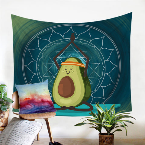 Image of Zen Avocado Tapestry - Beddingify