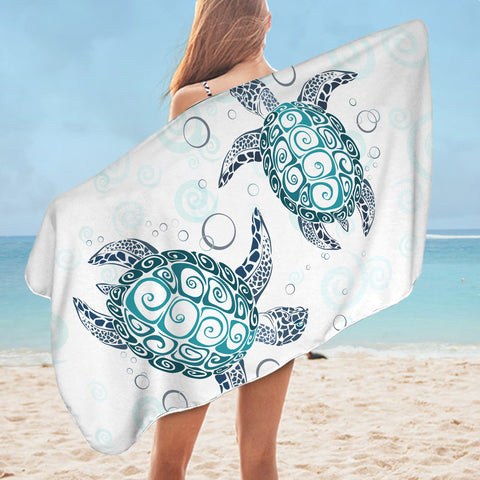 Image of Swimming Turtle Bath Towel