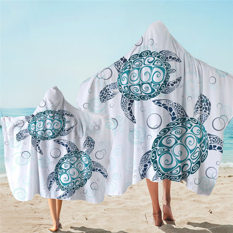 Image of Bubble Turtle Hooded Towel