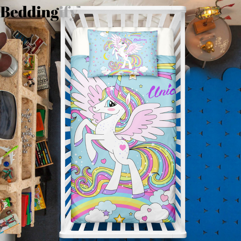Flying Unicorn Crib Bedding Set - Beddingify