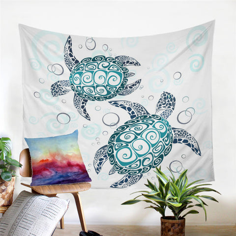 Image of Bubble Turtle Tapestry - Beddingify