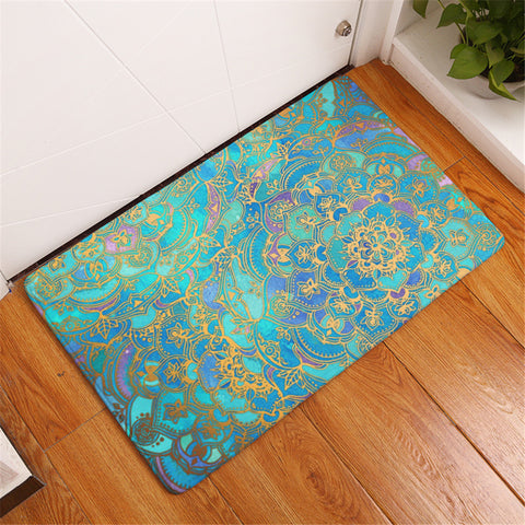 Image of Regal Mandala Turquoise F1893329140 Door Mat