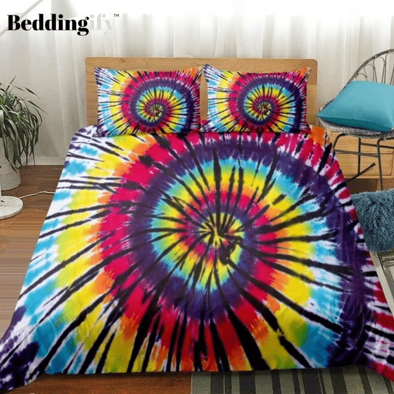 Tie Dyed Colorful Swirl Bedding Set - Beddingify