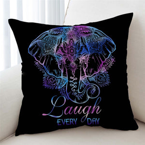 Laugh Everyday Pixie Elephant Cushion Cover - Beddingify