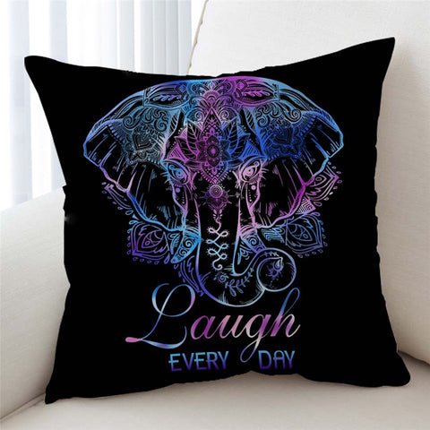 Image of Laugh Everyday Pixie Elephant Cushion Cover - Beddingify