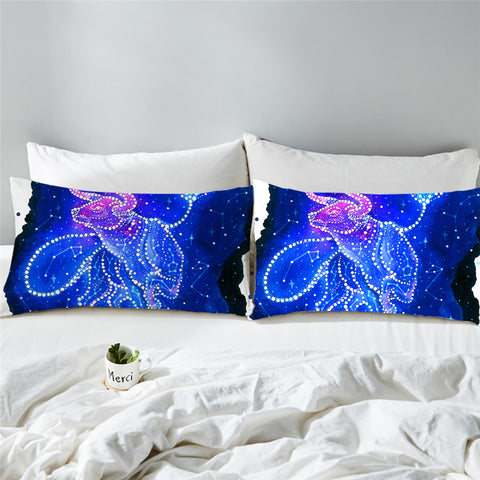 Image of Blue Taurus Pillowcase