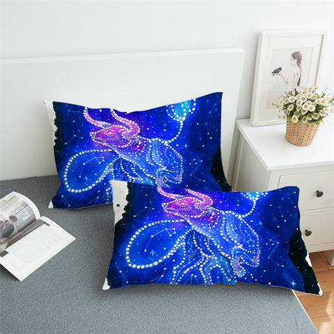 Image of Blue Taurus Pillowcase