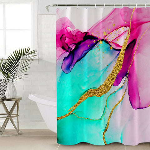 Image of Mixed Watercolor Shower Curtain