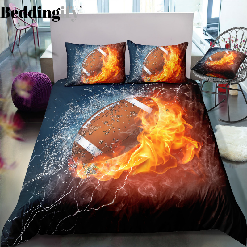 Flame American Football Bedding Set - Beddingify