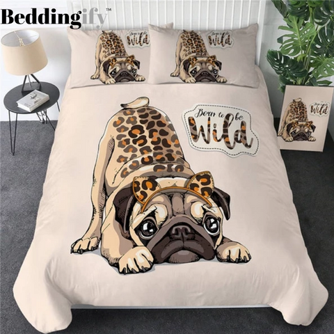 Image of Wild Pug Comforter Set - Beddingify