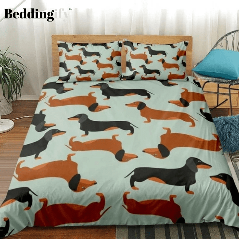 Cute Sausage Dog Bedding Set - Beddingify