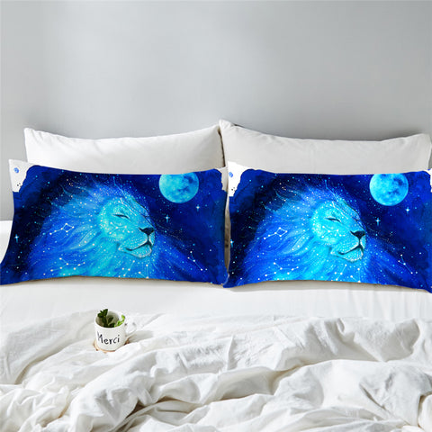 Image of Blue Leo Pillowcase