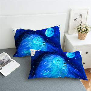 Blue Leo Pillowcase