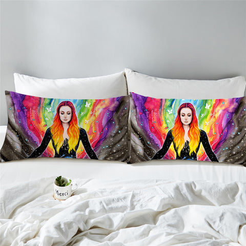 Image of Chakra Lady Nebula Pillowcase