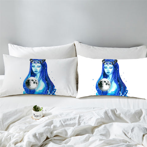 Image of Blue Virgo Pillowcase