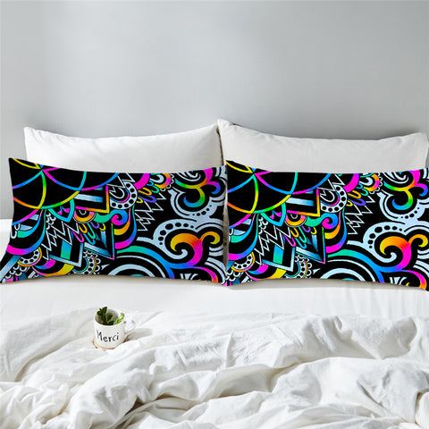 Image of Disco Color Mandala Motif Pillowcase