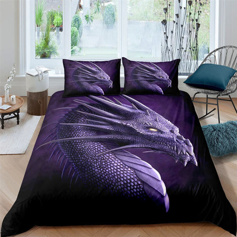 Image of Purple Dragon Bedding Set