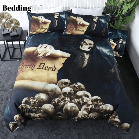 Image of Death Deed Skull Bedding Set - Beddingify