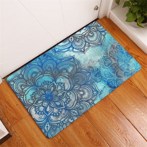 Mandala Flower Icy Door Mat