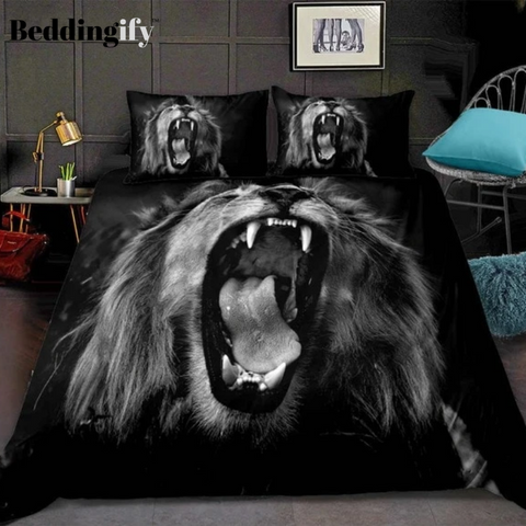 Image of Black Lion Bedding Set - Beddingify