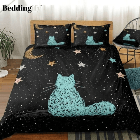 Image of Galaxy Cat Bedding Set - Beddingify