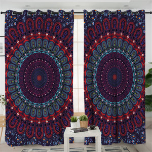 Paisley Mandala 2 Panel Curtains