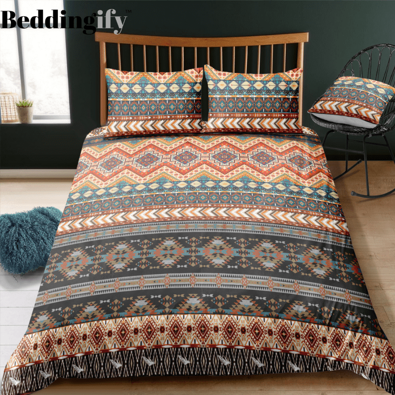 Indian inspired - Blackfeet Aztec Bedding Set - Beddingify
