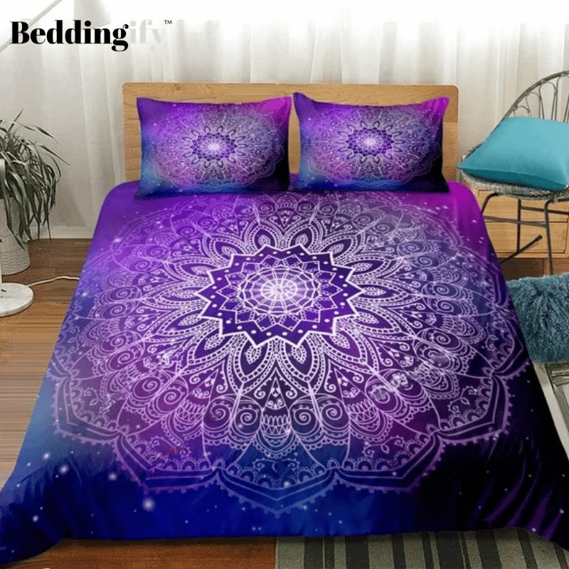 Purple Lotus Mandala Bedding Set - Beddingify