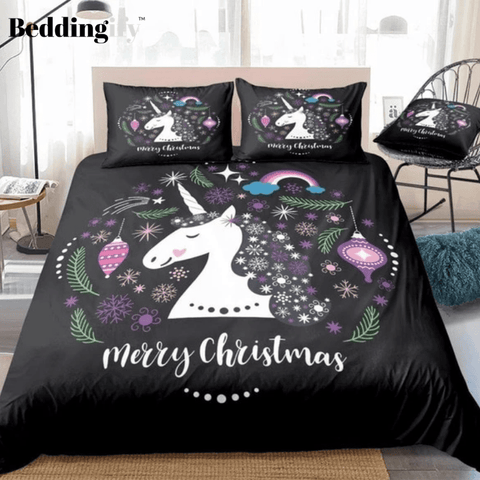 Image of Cartoon Print Unicorn Bedding Set - Beddingify