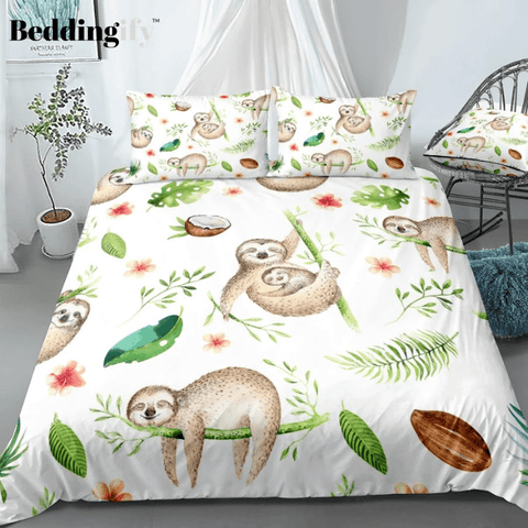 Image of Cute Sloth Bedding Set - Beddingify