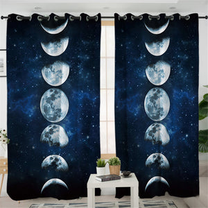 Boho Moon 2 Panel Curtains