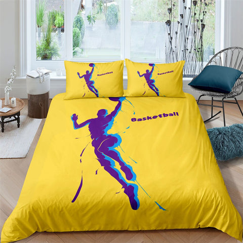 Image of Jumping Basketball Man Bedding Set
