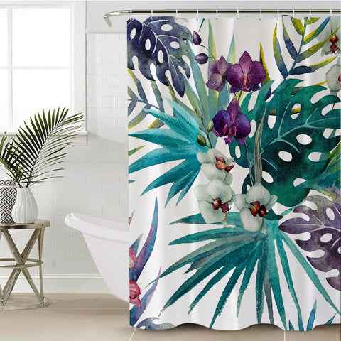 Image of 3D Orchids Shower Curtain