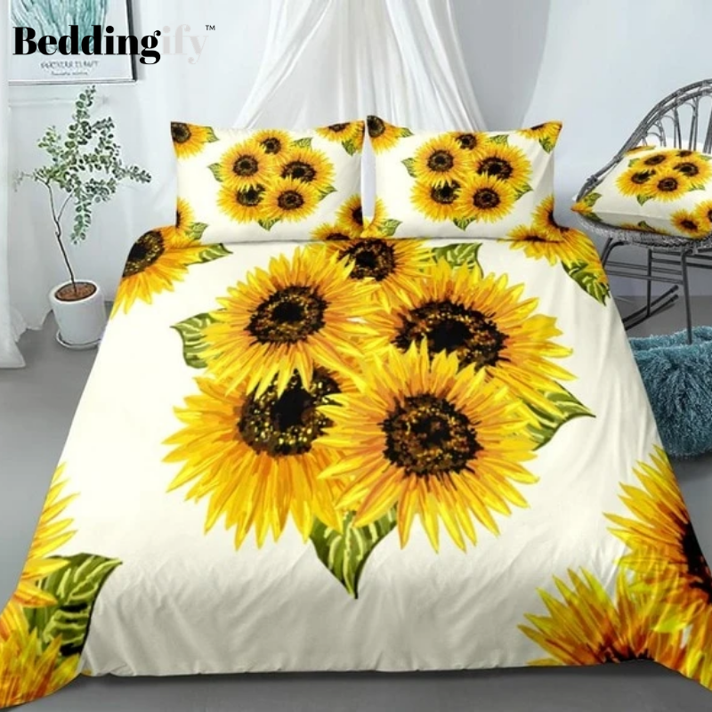 4 Sunflowers Bedding Set - Beddingify