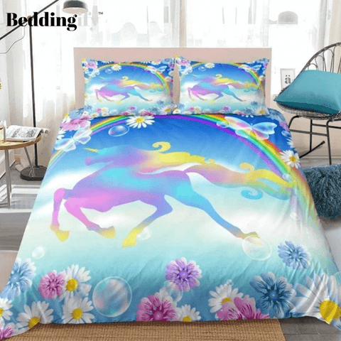 Image of Dreamy Rainbow Unicorn Bedding Set - Beddingify