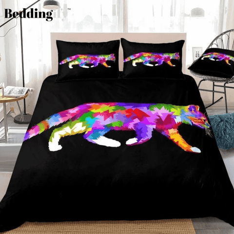 Image of Cute Colorful Cat Bedding Set - Beddingify