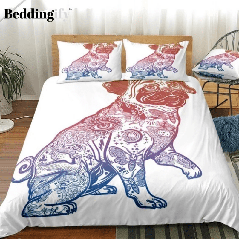 Bulldog Boho Pattern Bedding Set - Beddingify