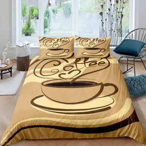 Love Coffee Bedding Set