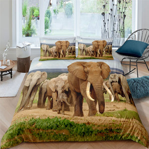 Elephant Family Bedding Set