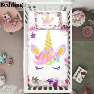 Sleeping Unicorn Lash Crib Bedding Set - Beddingify