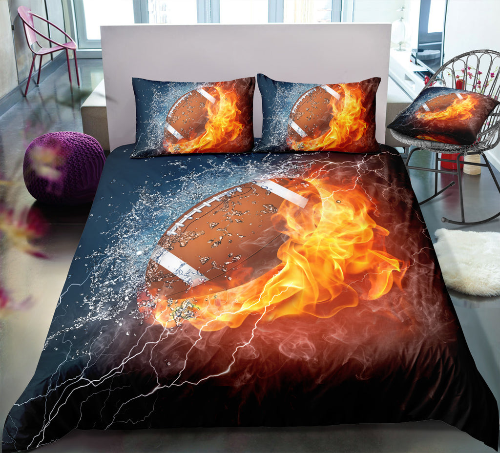 Flame American Football Bedding Set - Beddingify
